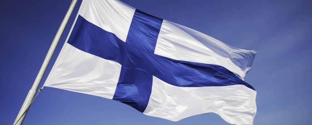 Finska flaggan. Pressbild: Rabbalshede Kraft