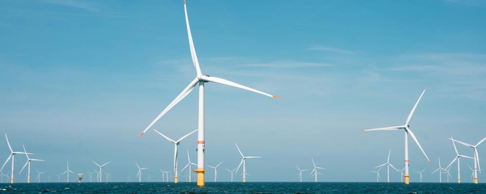 Havsbaserad vindkraft. Foto:  Jesse De Meulenaere / Unsplash