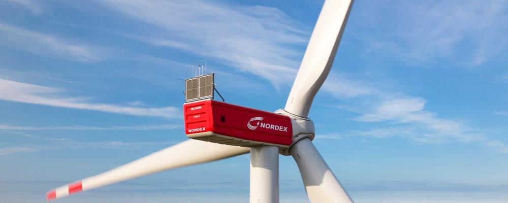 Nordex vindkraftverk av modellen Delta4000. Totalt 190 turbiner ska levereras till Alliant Energy i USA. Foto: Nordex