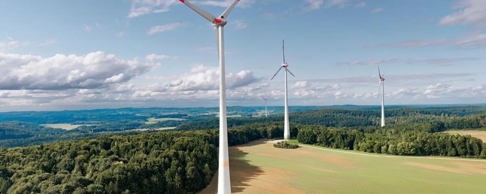 Vindkraftsparken Granswang i Bayern har varit i drift sedan 2016. Foto: Ørsted Onshore Deutschland