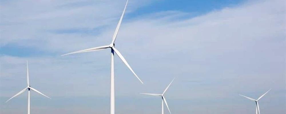 Den planerade havsbaserade vindkraftsparken Gennaker i tyska Östersjön ska bestå av 63 vindkraftverk med en total effekt på 976,5 megawatt. Foto: Skyborn