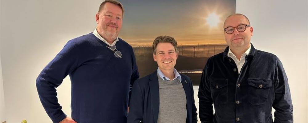 Pär Dunder, Per Olofsson och Jesper Åkerlund. Pressbild: W3 Energy