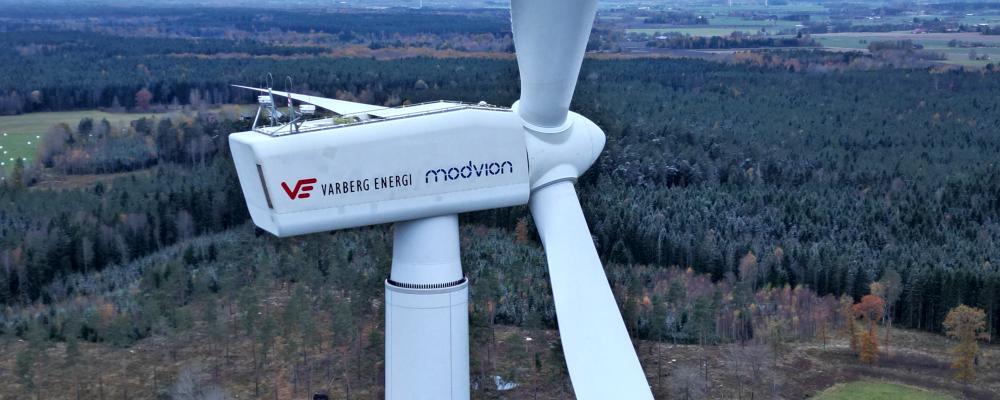 Vindkrafts snurra.  Pressbild: Modvion