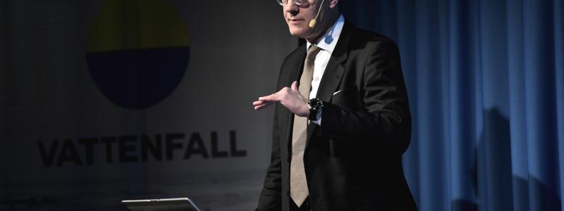 Janerik Henriksson/TT: Vattenfalls vd Magnus Hall lämnar sitt uppdrag. Arkivbild.