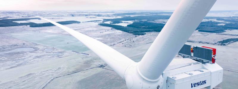 Vindkraftverk V236-15.0 MW-stark prototyp i danska Østerild. Foto: Vestas