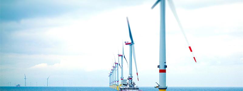 Muir Mhor är en flytande vindkraftpark utanför Skottlands östkust. Foto: Continuum Industries