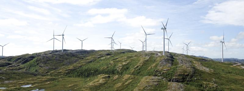 Aneo tar över fullserviceansvaret för Roan vindpark och planerar för utökad serviceansvar för fler vindparker under 2024/2025. Bild av Roan vindpark i Åfjord kommun. Foto: Aneo