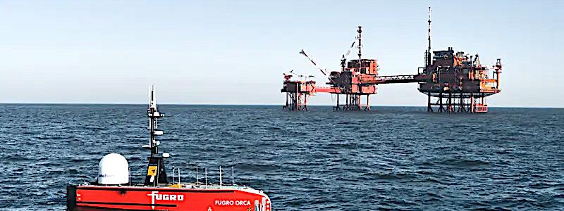 Fugro tillhandahåller obemannat ytfartyg för säkrare och mer hållbara inspektioner till havs. Foto: Fugro