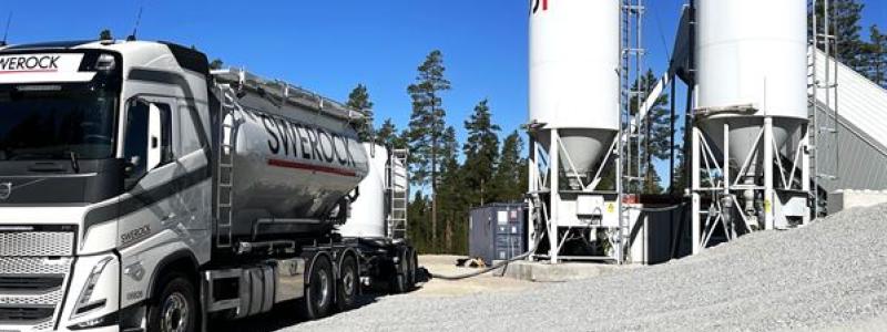 Mobil betongfabrik Foto: Swerock