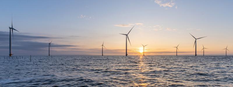 Neptunus Energipark, en banbrytande kombination av havsbaserad vindkraft och vätgasproduktion, stöttad av AFRY för att främja hållbarhet och biologisk mångfald. Förväntas producera 370 000 ton vätgas årligen och vara i drift 2032.  Foto: AFRY