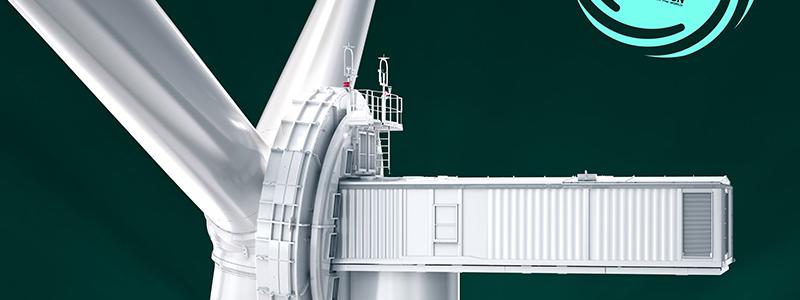 Grundversionen av E-175 EP5 är för närvarande i prototypfasen. Prototypens huvudkomponenter – gondol, rotorblad och rotorhub – genomgår för närvarande slutliga tester i Enercons forsknings- och utvecklingsavdelnings testområde för stora komponenter. Därefter kommer de att transporteras till installationsplatsen för den första prototypen i Borchen-Etteln (Nordrhein-Westfalen, Tyskland). Under tiden har tornkonstruktionen på denna plats avslutats. Bild: Enercon