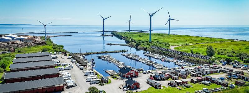 Vindkraftverken i Lövstaviken. Pressbild: Falkenbergs kommun