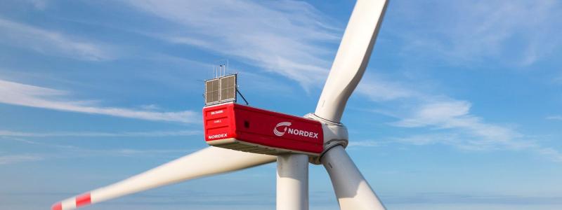 Nordex vindkraftverk av modellen Delta4000. Totalt 190 turbiner ska levereras till Alliant Energy i USA. Foto: Nordex