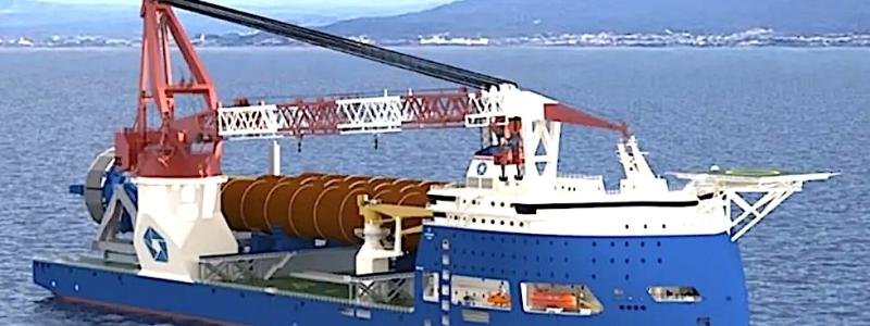 Penta-Ocean Construction undertecknade nyligen ett kontrakt med det singaporianska varvet Seatrium Limited för byggnationen av lyftfartyget. Fartyget är avsett att användas vid installation av fundament för havsbaserade vindkraftverk. Foto: Penta-Ocean Construction