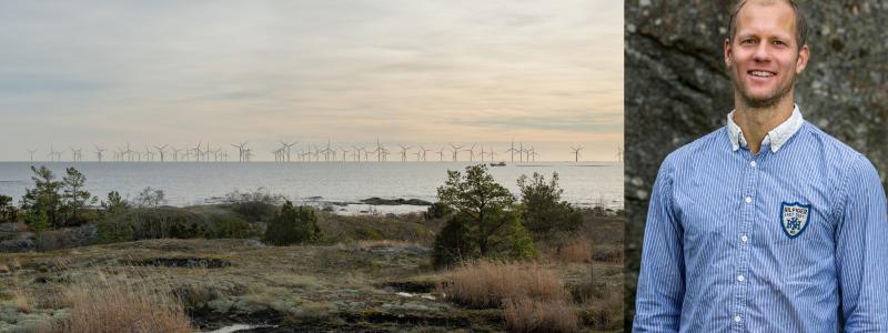 Visualisering från Persö 10,7 km från parkområdet och Per Edström. Foto:  Jezzica Sunmo