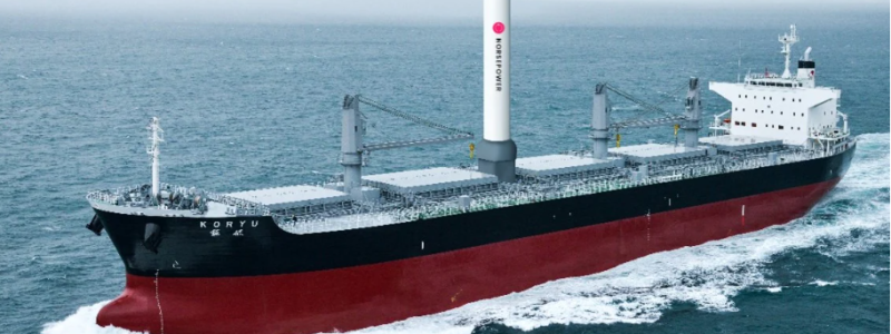 Fartyget med Norsepowers vindturbininstallation. Bild: BHP