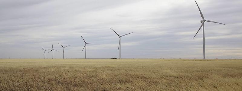 Vindkraftverk i South Plains, Texas. Foto: Wikipedia Common, kredit: Leaflet