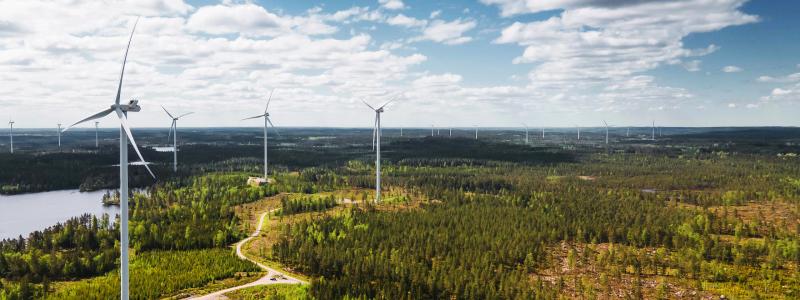 Vindpark Grytsjö är ett av SR Energys första egenutvecklade projekt och ligger i Laholms kommun. Foto: SR Energy