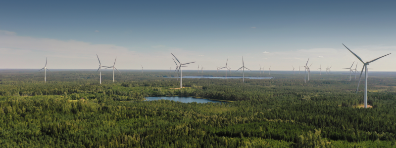 Lönsamheten för vindkraften måste förbättras menar Dan Sten Olsson. Foto: SR Energys vindkraftpark i Tvinnesheda.