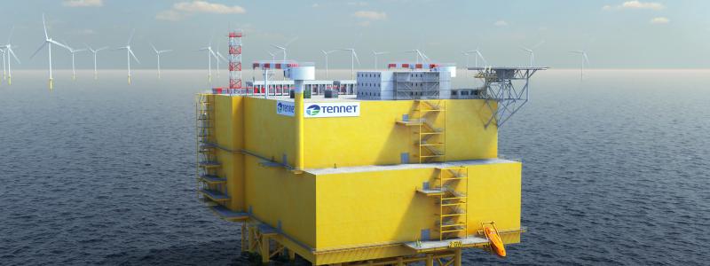 2GW plattform till havs. Foto: TenneT