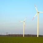 Polska vindkraftparken Karścino, vy från Mołtowo (Lisiej Góra). Foto: Wikipedia Commons, licens. Kredit: Grzegorz W. Tężycki