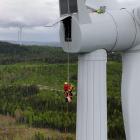 Övning i vindkraftsparken Ögonfägnaden. Pressbild: Statkraft Sverige
