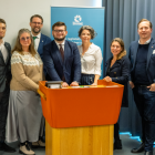 Filip Eriksson, Samhällsplanerare, Region Skåne, Anna Ingers, andra vice ordförande i regionala utvecklingsnämnden, Region Skåne, Jens Sörvik, enhetschef Grön omställning och friluftsliv, Region Skåne, Alexander Svensson (M) Ordförande stadsbyggnadsnämnden, Helsingborgs stad, Sofia Hedén (S) Ordförande miljönämnden, Malmö stad, Anna Jähnke (M) Ordförande i regionala utvecklingsnämnden, Region Skåne och Andreas Lagerblad, VD Ystad Energi. Fotograf/Källa: Region Skåne.