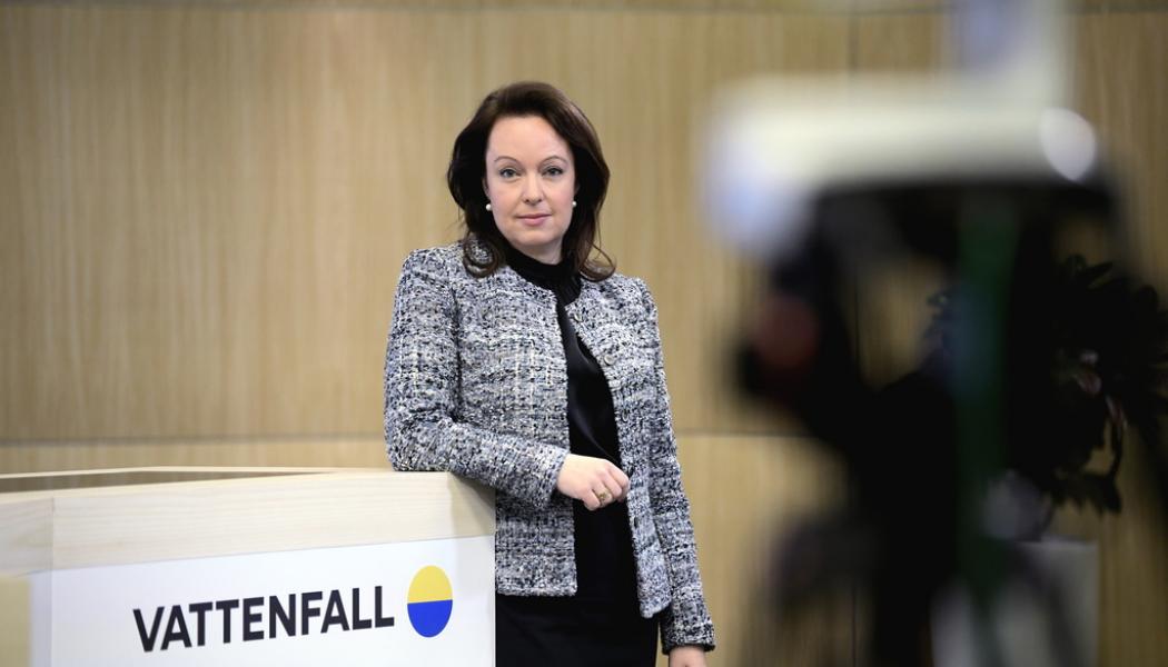 Janerik Henriksson/TT: Vattenfalls vd Anna Borg presenterade tillsammans med Preems vd Magnus Heimburg ett fördjupat samarbete för en fossilfri värdekedja för industrin på västkusten. Arkivbild.