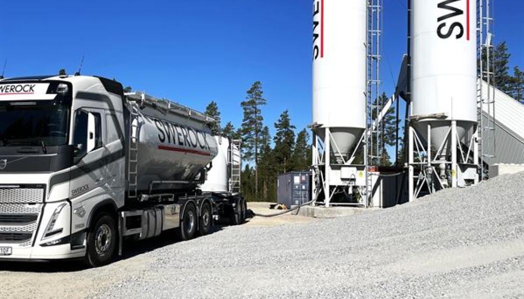 Mobil betongfabrik Foto: Swerock 