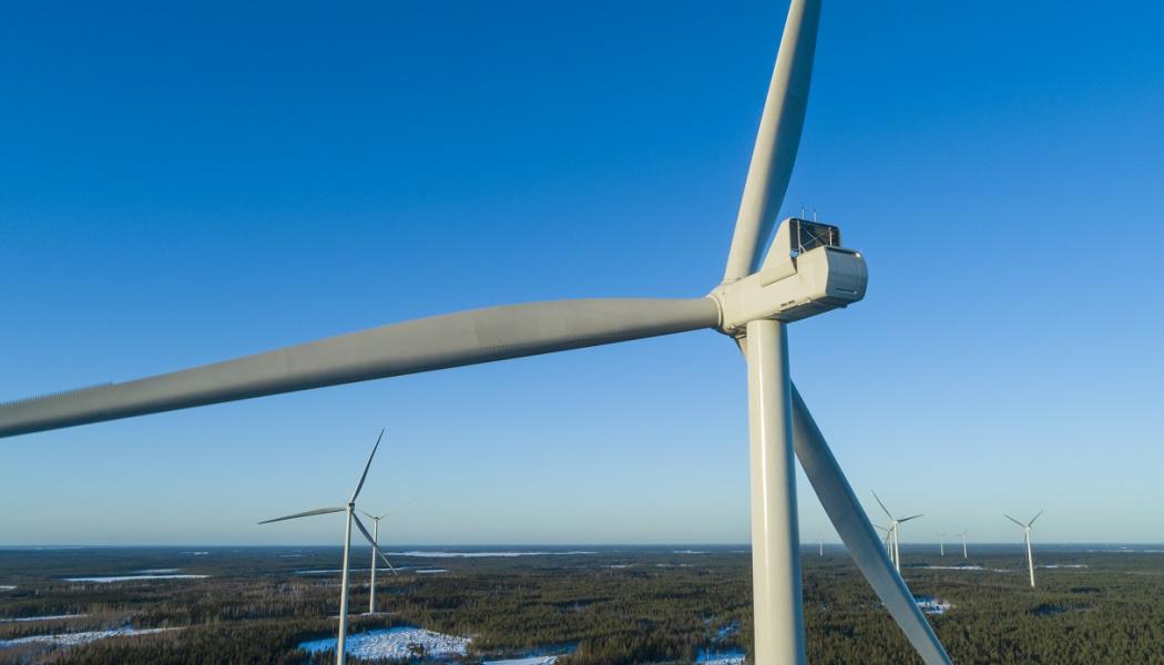De tre vindturbinerna i Muntila vindkraftspark. Källa: SUSI Renewable Energy Fund II.