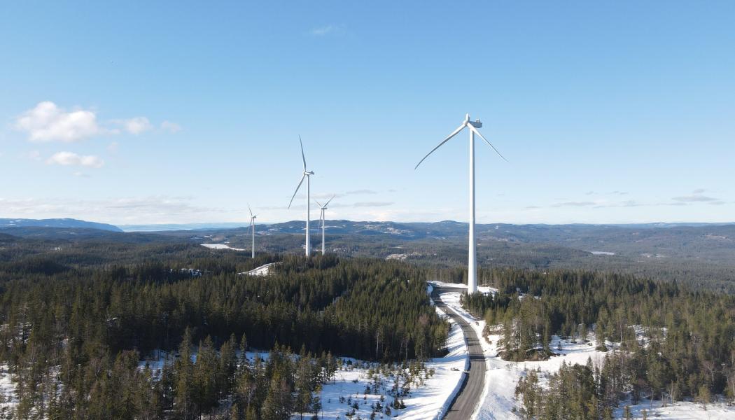 Skadat vindkraftverk i Engerfjället, Norge. Foto: Odal Vind
