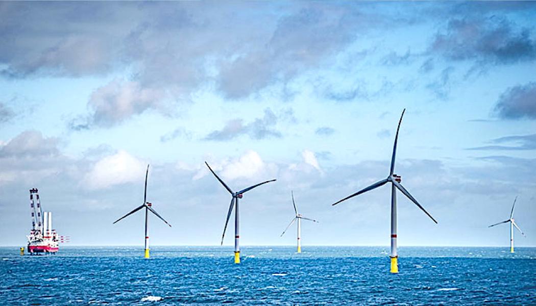 Havsbaserad vindkraftspark där GE Vernova levererar turbiner till Vineyard Wind 1. Bild: Iberdrola