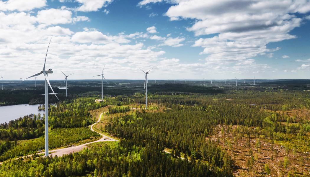 Vindpark Grytsjö är ett av SR Energys första egenutvecklade projekt och ligger i Laholms kommun. Foto: SR Energy