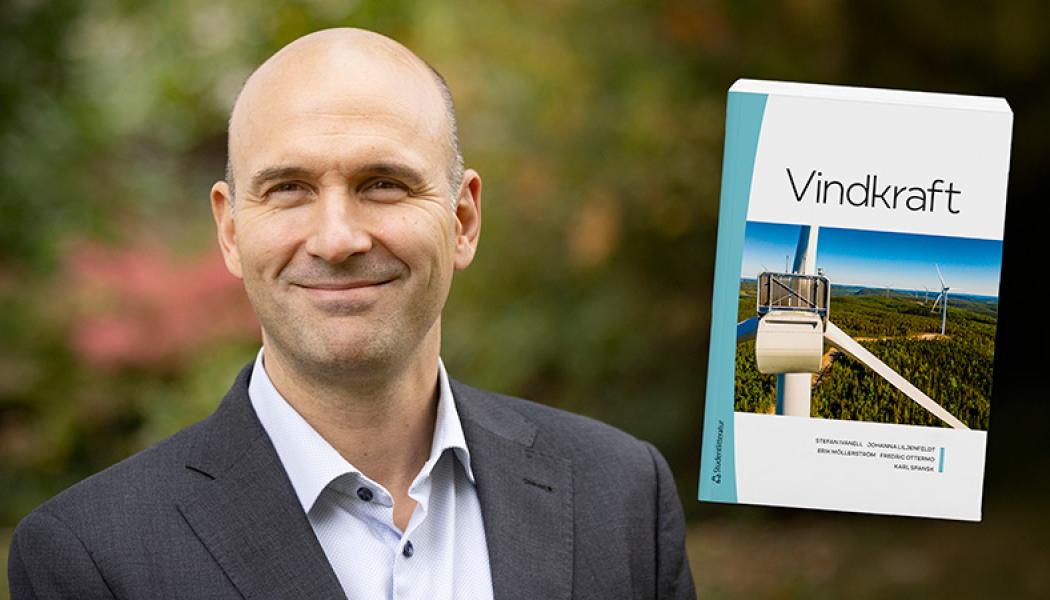 Nu släpps en ny lärobok om vindkraft. På bilden Stefan Ivanell, professor och avdelningschef för vindenergiavdelningen på Uppsala universitet. Pressbild: Studentlitteratur AB 