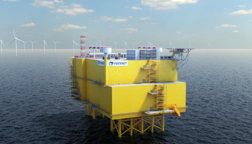 2GW plattform till havs. Foto: TenneT
