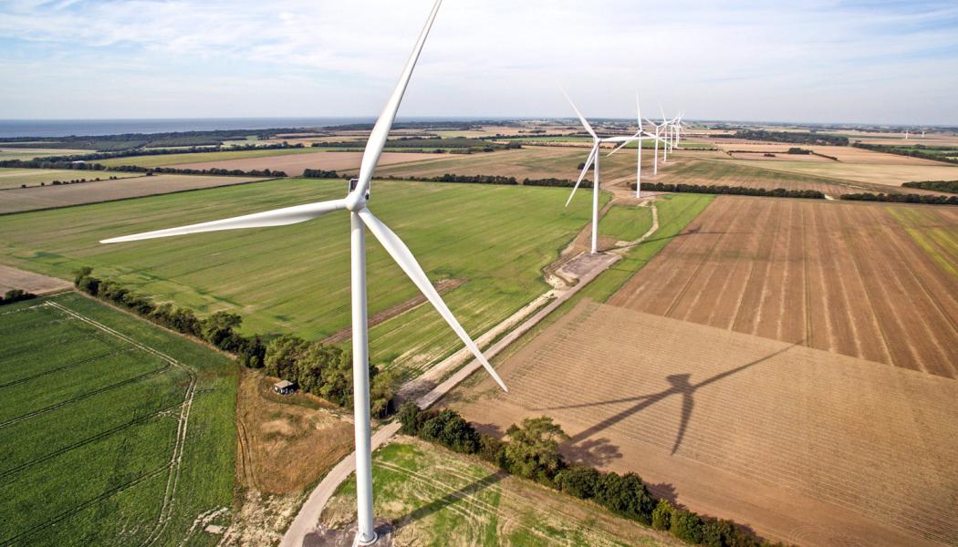 Vestas vindpark på land i Rödby i södra Danmark. Foto: Vestas