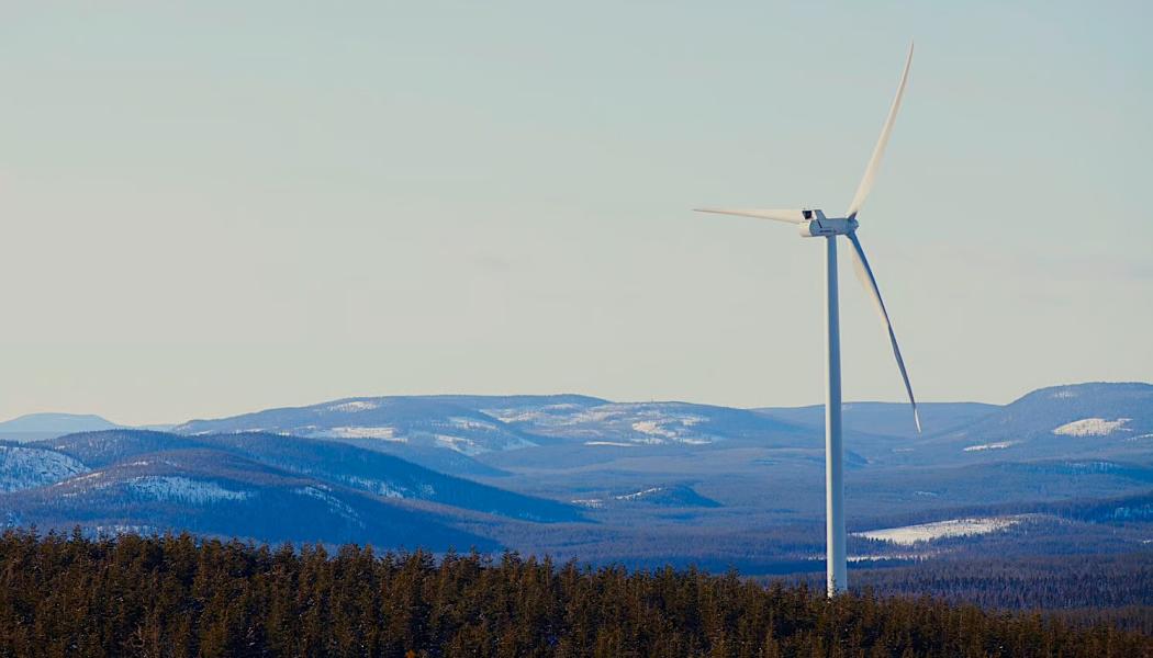 Vindkraftverk i Stor Rotliden. Symbolbild. Kredit Vattenfall
