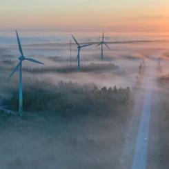 Gasum har tecknat ett avtal om elinköp (PPA) med Umicore för att förse dem med 45 GWh förnybar el årligen. Elen kommer att levereras till Umicores anläggning i Karleby i Finland. Det tioåriga vindkraftsavtalet börjar gälla 2025. Foto: Gasum