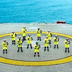 Equinor-anställda på plattform i Nordsjön. Foto: Equinor