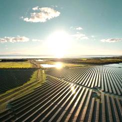 Lidsö solenergipark i Danmark. Foto: Alight