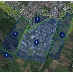 Karta från Alkmaar med exempel på uppdelning i energisystem. Bild: REFORMERS