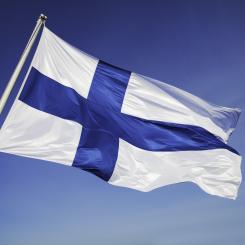 Finska flaggan. Pressbild: Rabbalshede Kraft