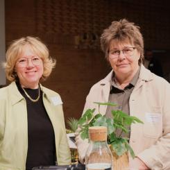 Landshövding Helena Höij och Marit Ragnarsson, processledare på Länsstyrelsen i Dalarnas län under konferensen.
