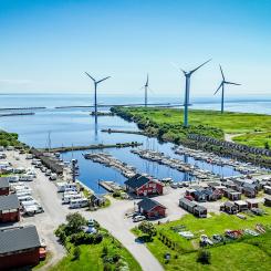 Vindkraftverken i Lövstaviken. Pressbild: Falkenbergs kommun