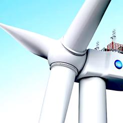 Denna nya konstruktion har en rotor med en diameter på trehundratio meter, vilket är jämförbart med höjden på Eiffeltornet. Foto:Mingyang Smart Energy