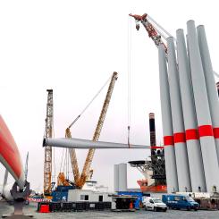 Med en investering på 2,4 miljarder euro beräknas vindkraftparken kunna generera tillräckligt med ren energi för att försörja 835 000 människor, vilket gör området till en positiv energikommun genom att producera mer el än vad det förbrukar. Foto: Lean Factor