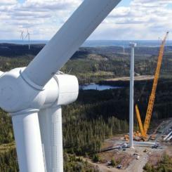 Vindkraft, Länsmansberget. Foto: Tekniska verken