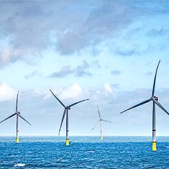 Havsbaserad vindkraftspark där GE Vernova levererar turbiner till Vineyard Wind 1. Bild: Iberdrola