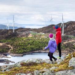 Vindkraftspark i Sunnhordland Kraftlag. Foto: Sunnhordland Kraftlag (SKL)