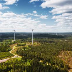 Vindpark Grytsjö är ett av SR Energys första egenutvecklade projekt och ligger i Laholms kommun. Foto: SR Energy